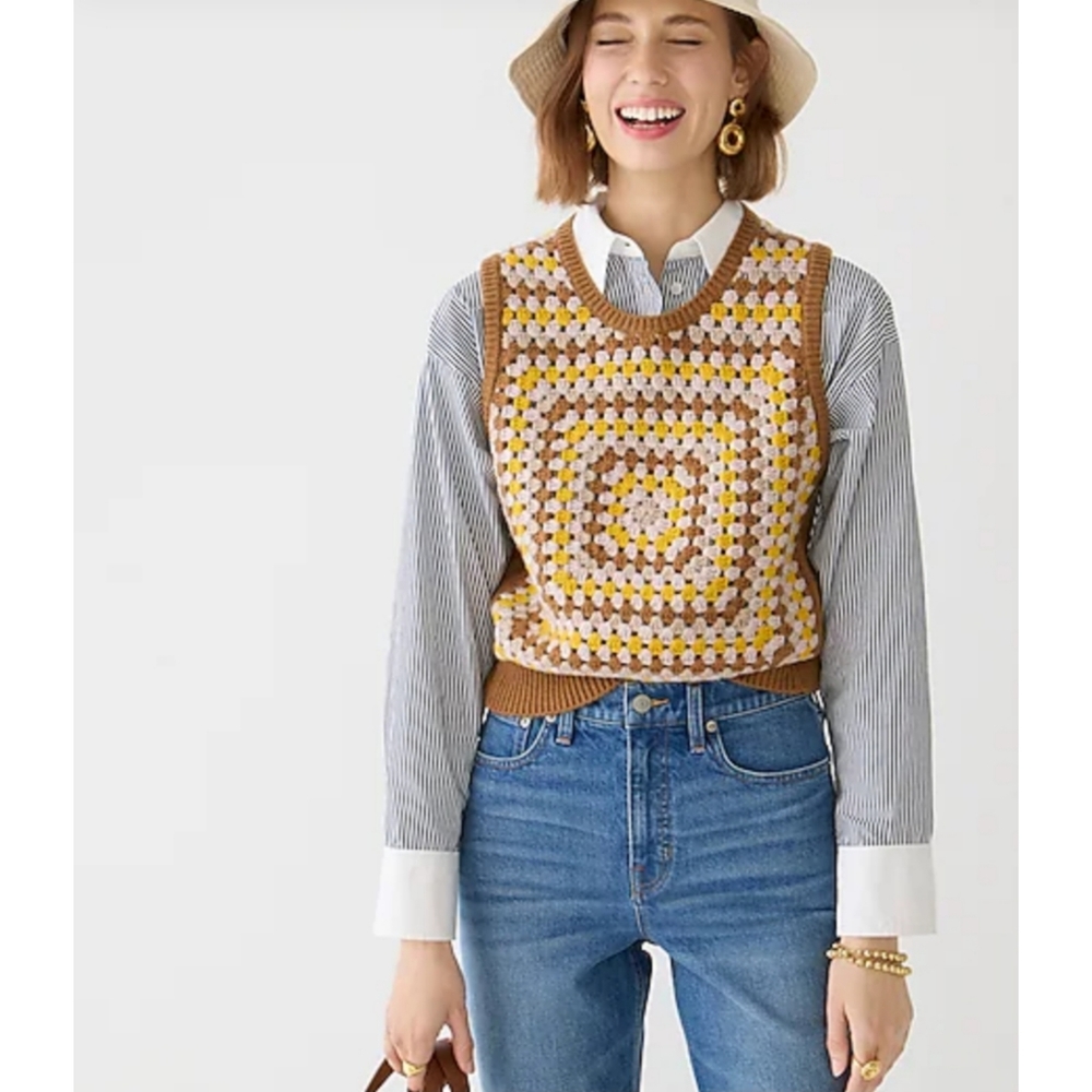 23. J.Crew Crochet sweater-vest - Picture 2 of 11